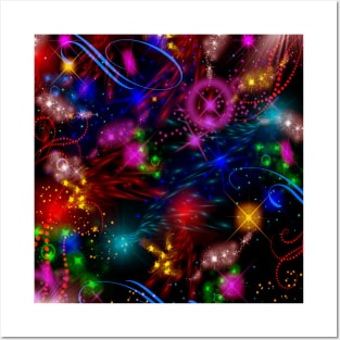 Bright Colorful Neon Lights Posters and Art